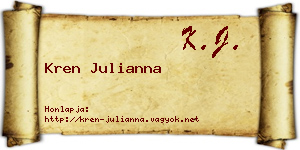 Kren Julianna névjegykártya